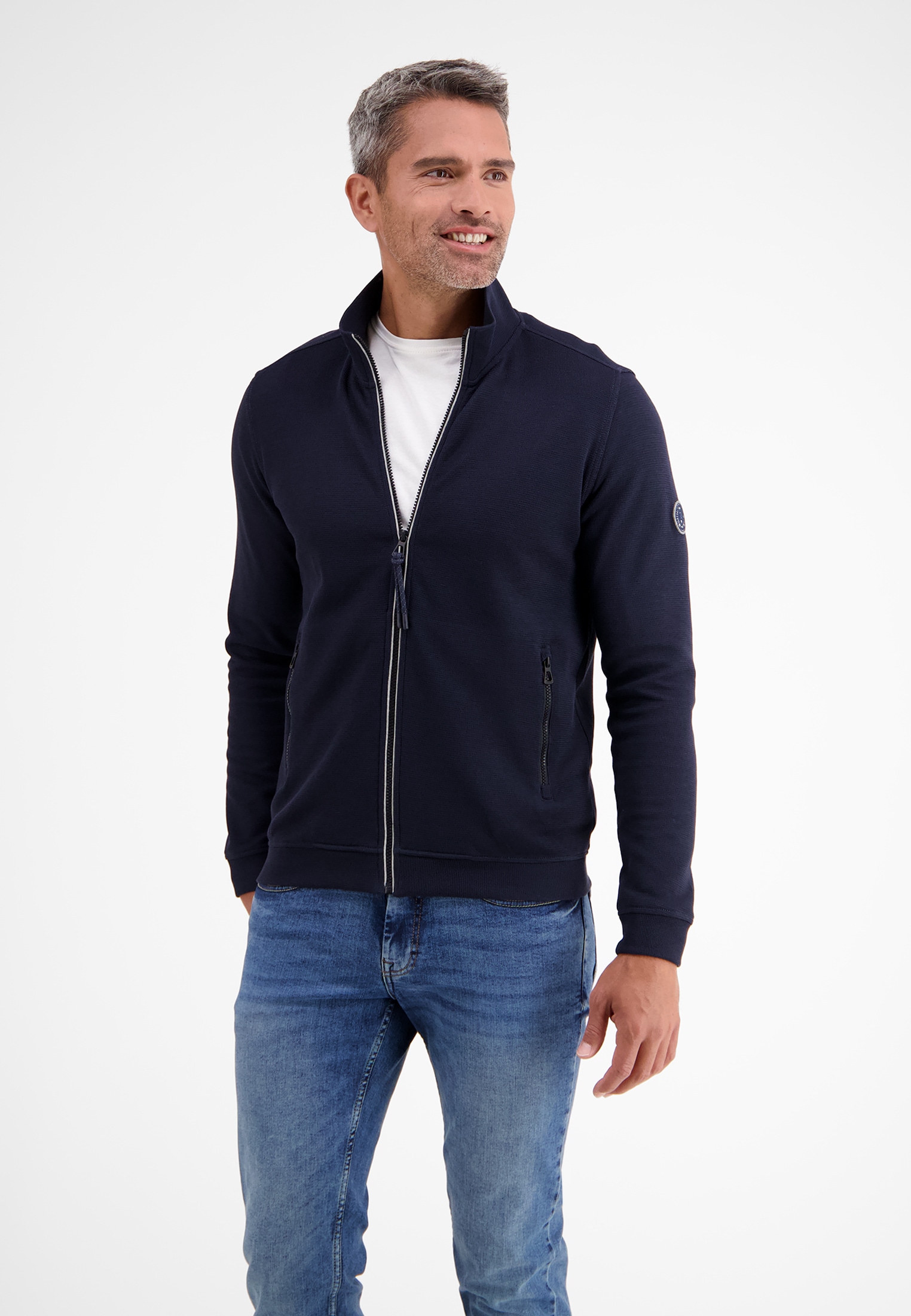 LERROS Sweatjacke »LERROS Sweatjacke in Rib-Optik« von Lerros