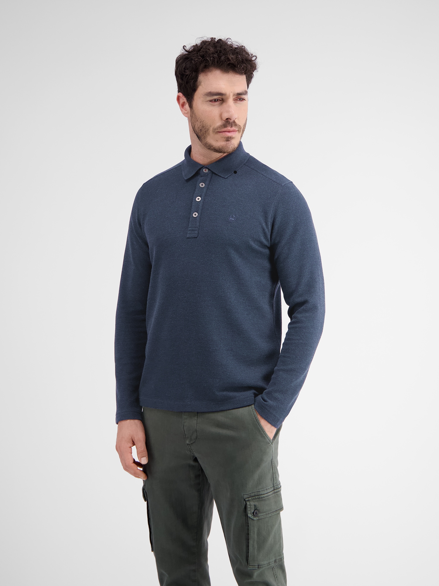 LERROS Sweatshirt »LERROS Langarmpolo, unifarbenes Waffelpiqué« LERROS Sweatshirt »LERROS Langarmpolo, unifarbenes Waffelpiqué« von Lerros