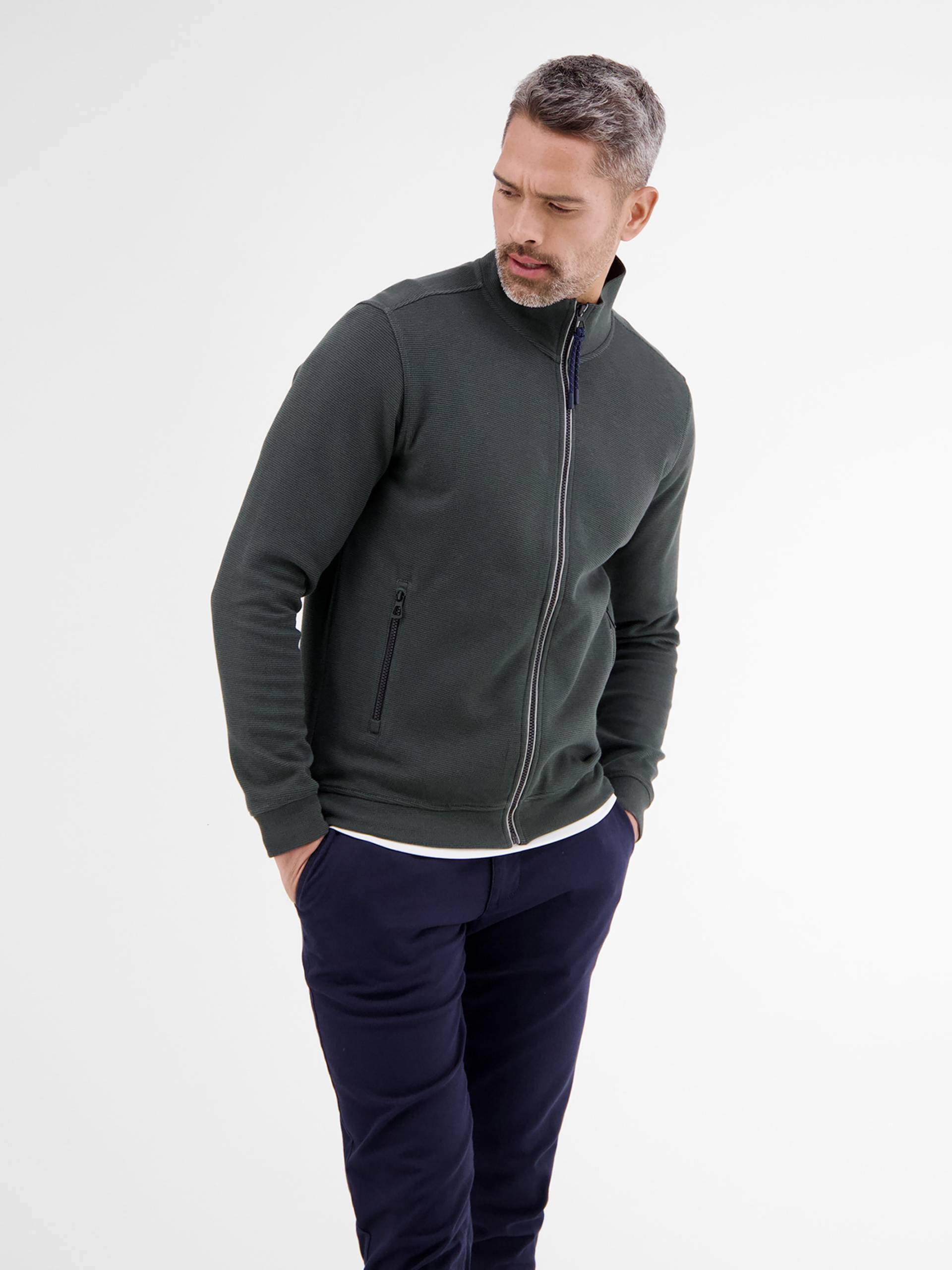 LERROS Sweatshirt »LERROS Sweatjacke in Ripp-Qualität« von Lerros