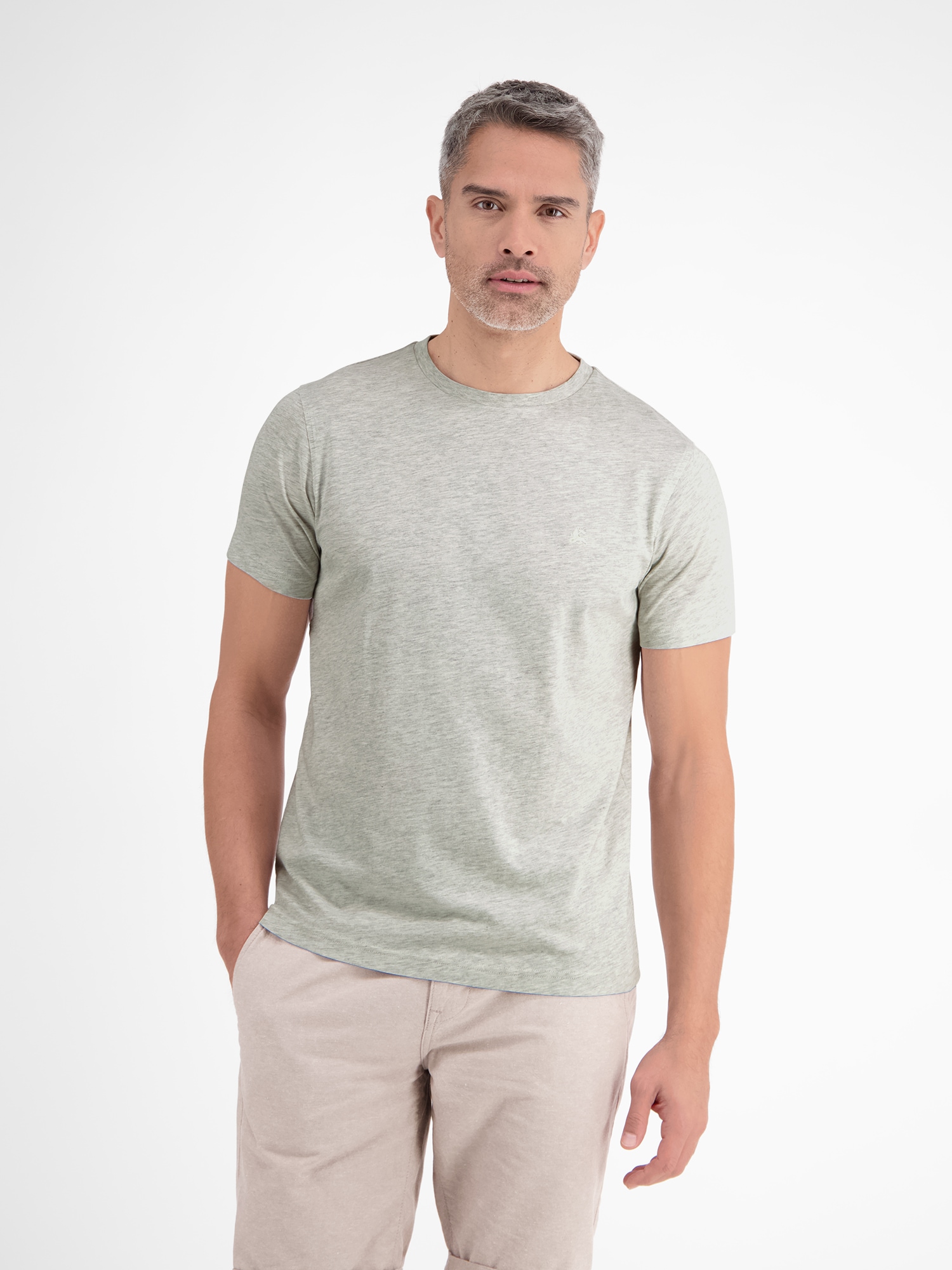 LERROS T-Shirt »LERROS Basic T-Shirt mit Logostitch« von Lerros