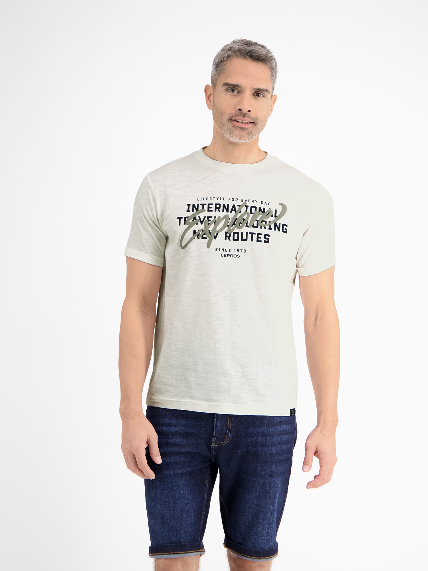 LERROS T-Shirt »LERROS Herren Jersey T-Shirt mit Brustprint« LERROS T-Shirt »LERROS Herren Jersey T-Shirt mit Brustprint« von Lerros