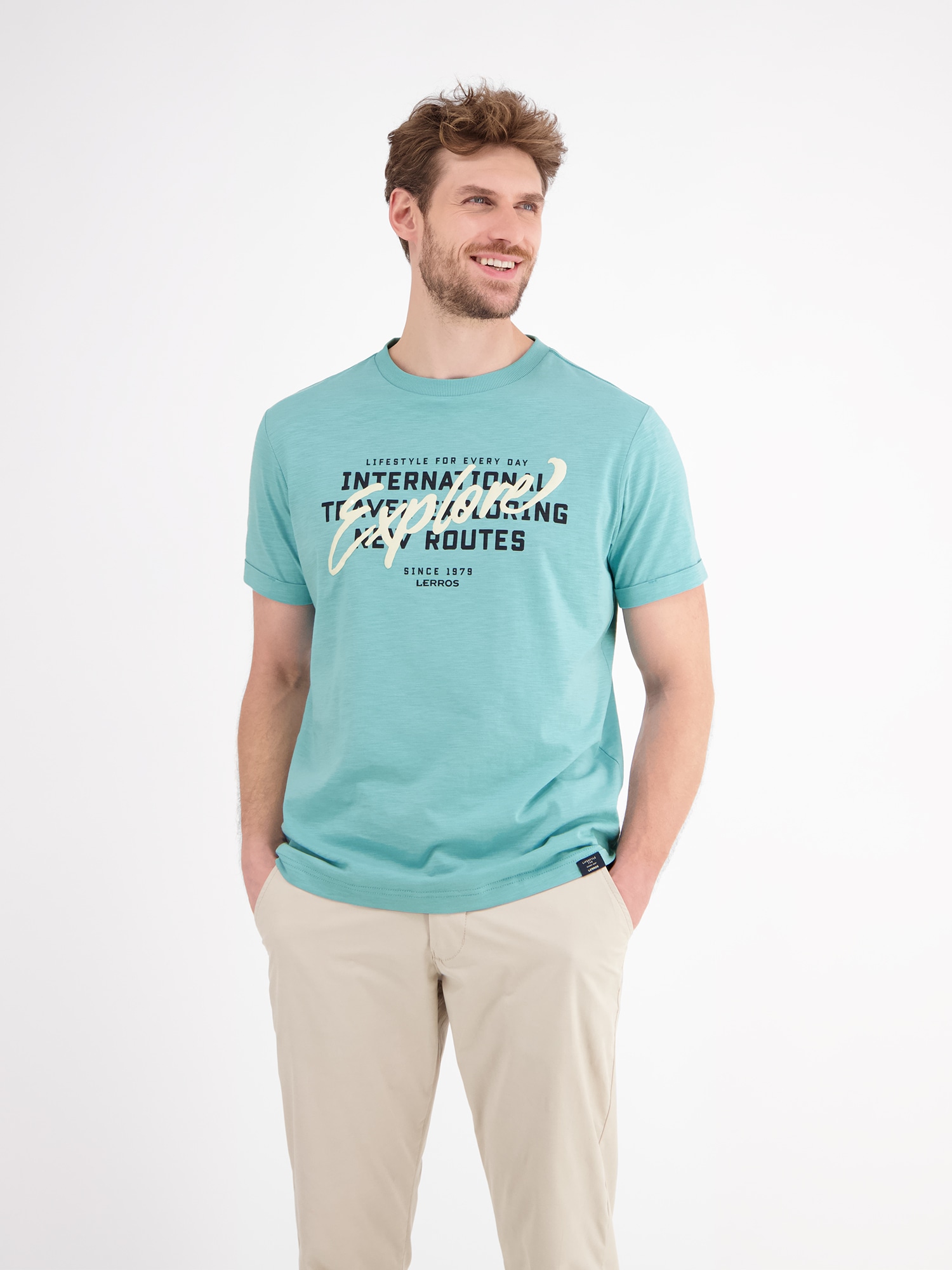 LERROS T-Shirt »LERROS Herren Jersey T-Shirt mit Brustprint« LERROS T-Shirt »LERROS Herren Jersey T-Shirt mit Brustprint« von Lerros