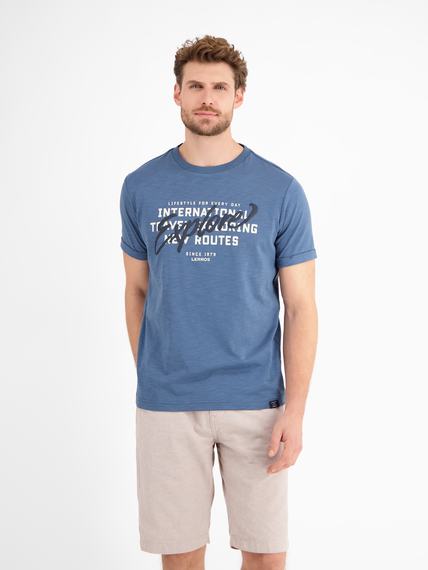 LERROS T-Shirt »LERROS Herren Jersey T-Shirt mit Brustprint« LERROS T-Shirt »LERROS Herren Jersey T-Shirt mit Brustprint« von Lerros