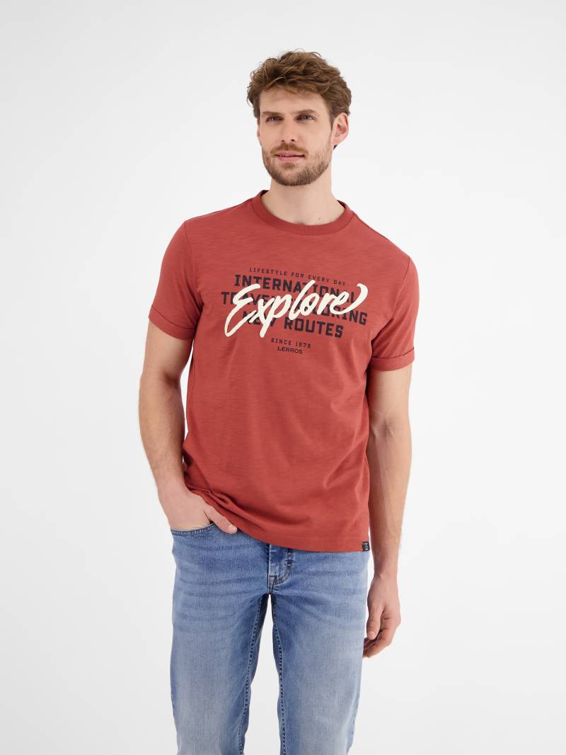 LERROS T-Shirt »LERROS Herren Jersey T-Shirt mit Brustprint« von Lerros