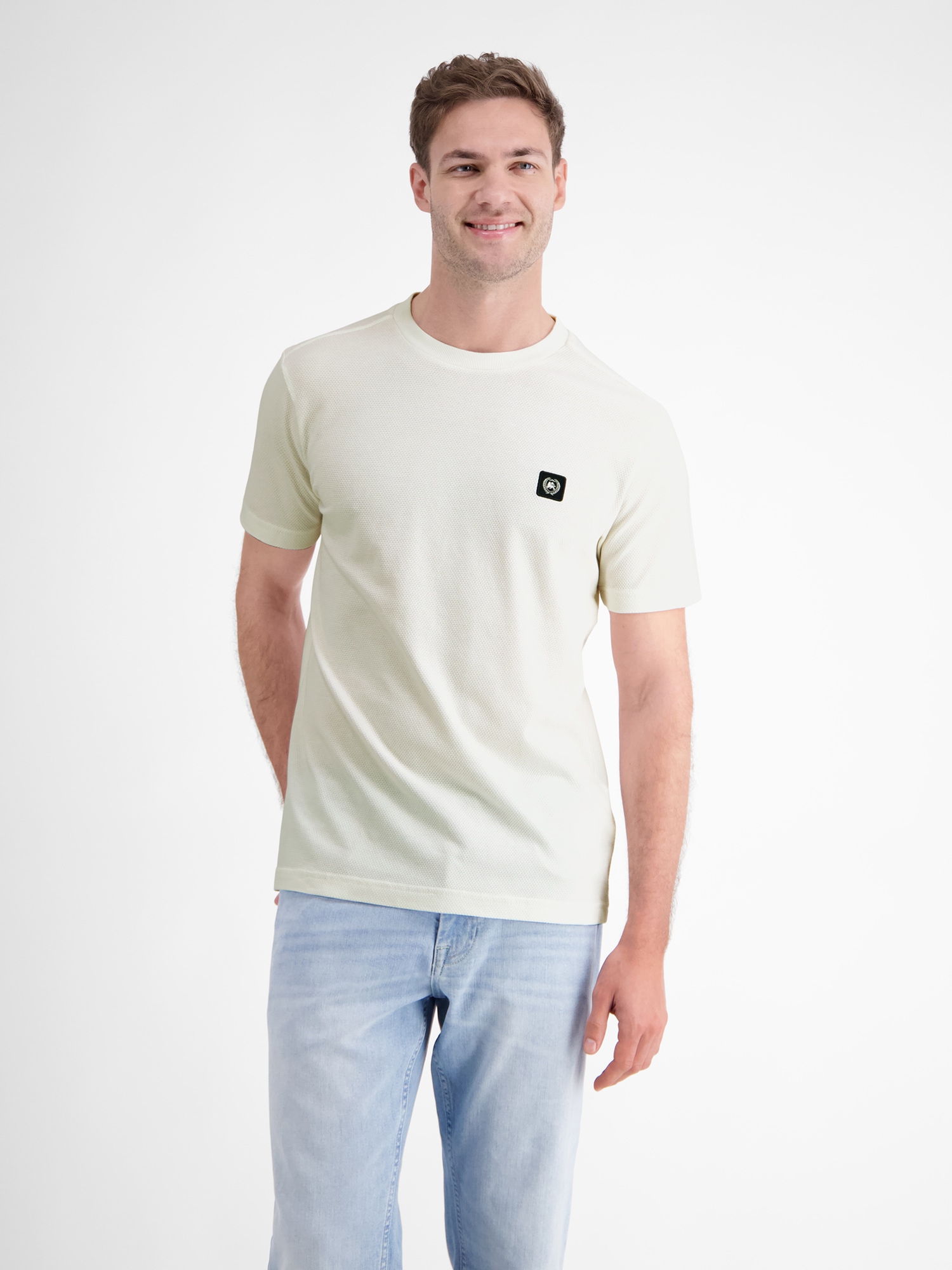 LERROS T-Shirt »LERROS Herren T-Shirt in Waffel-Piqué« von Lerros