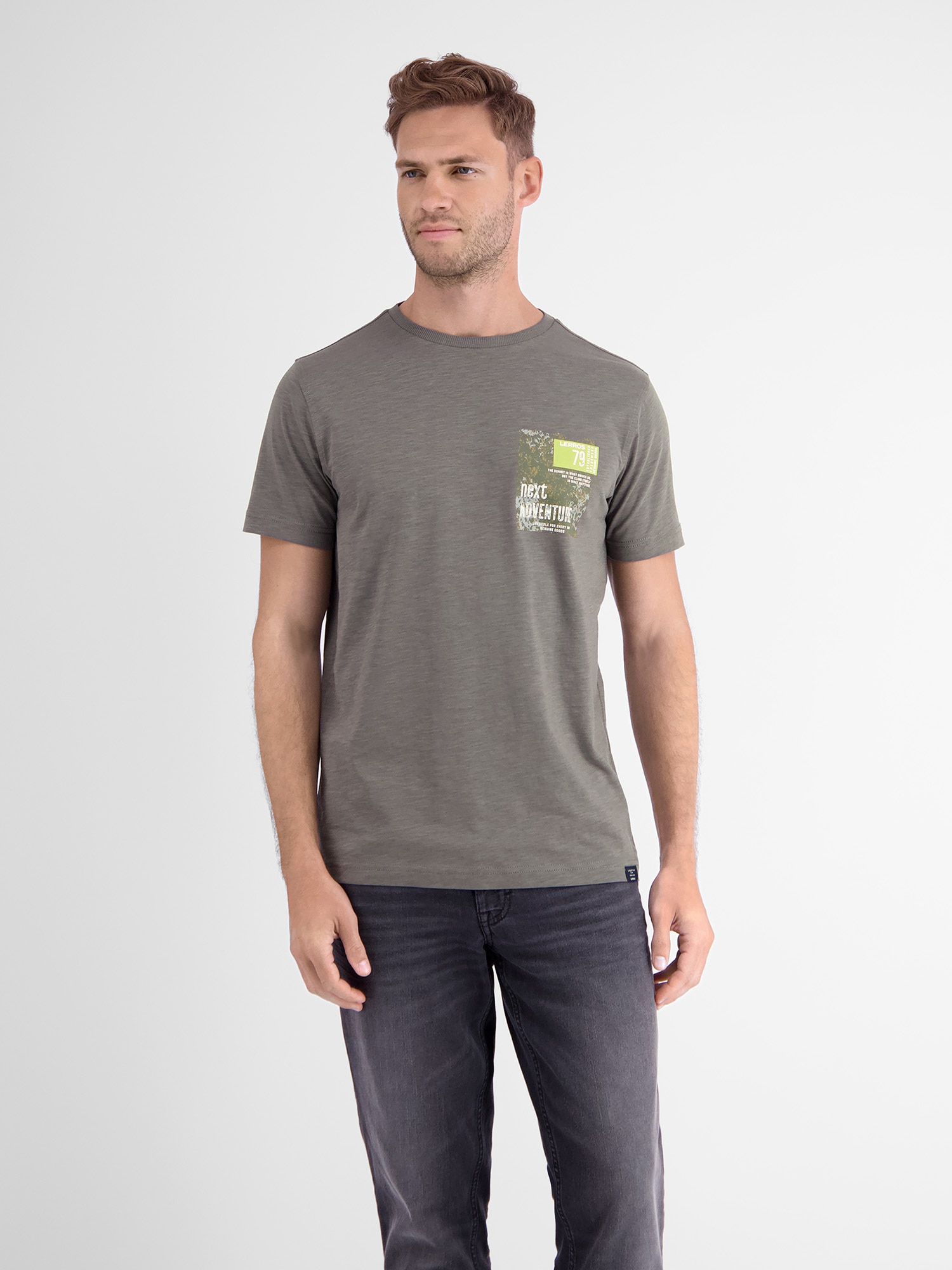 LERROS T-Shirt »LERROS O-Neck T-Shirt, Brustprint« LERROS T-Shirt »LERROS O-Neck T-Shirt, Brustprint« von Lerros
