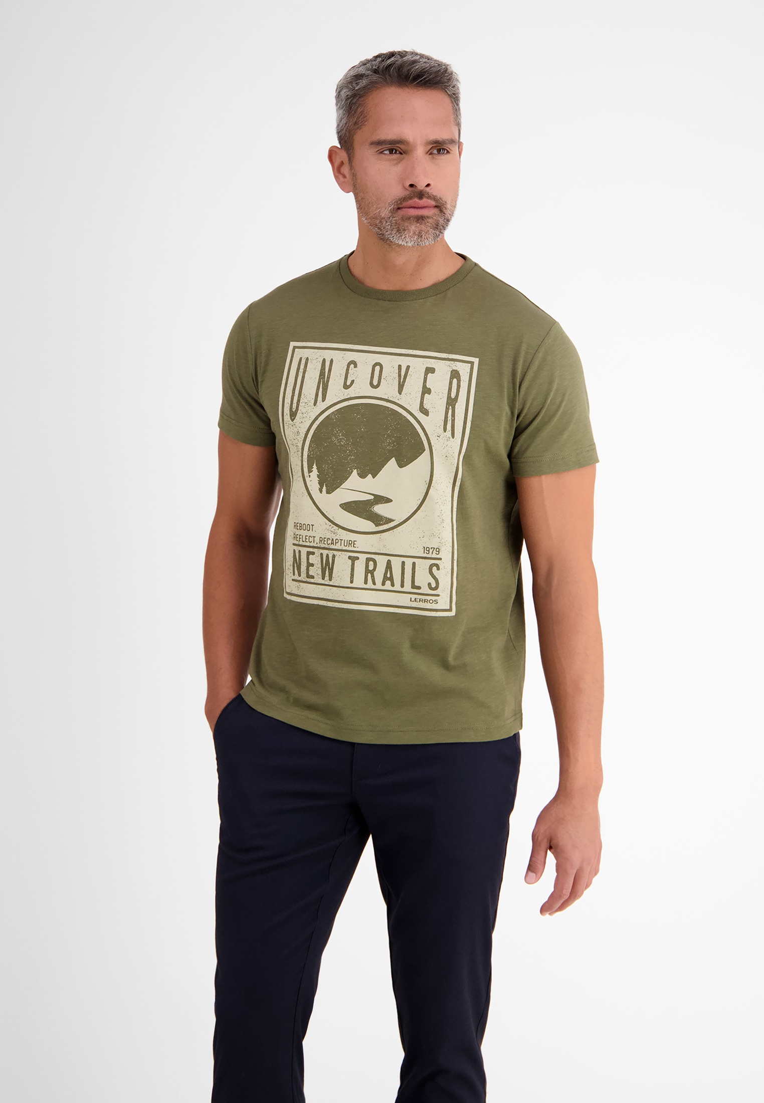 LERROS T-Shirt »LERROS Print-T-Shirt *Uncover new trails*« von Lerros