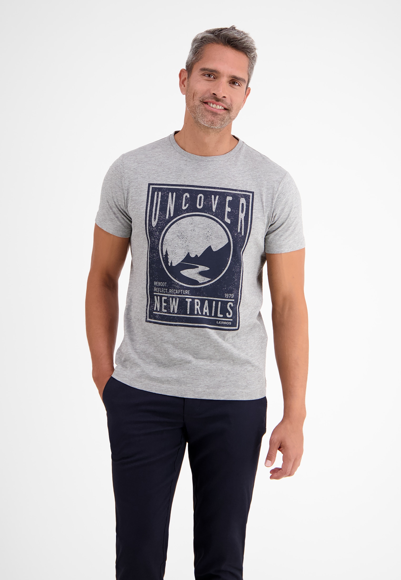 LERROS T-Shirt »LERROS Print-T-Shirt *Uncover new trails*« von Lerros