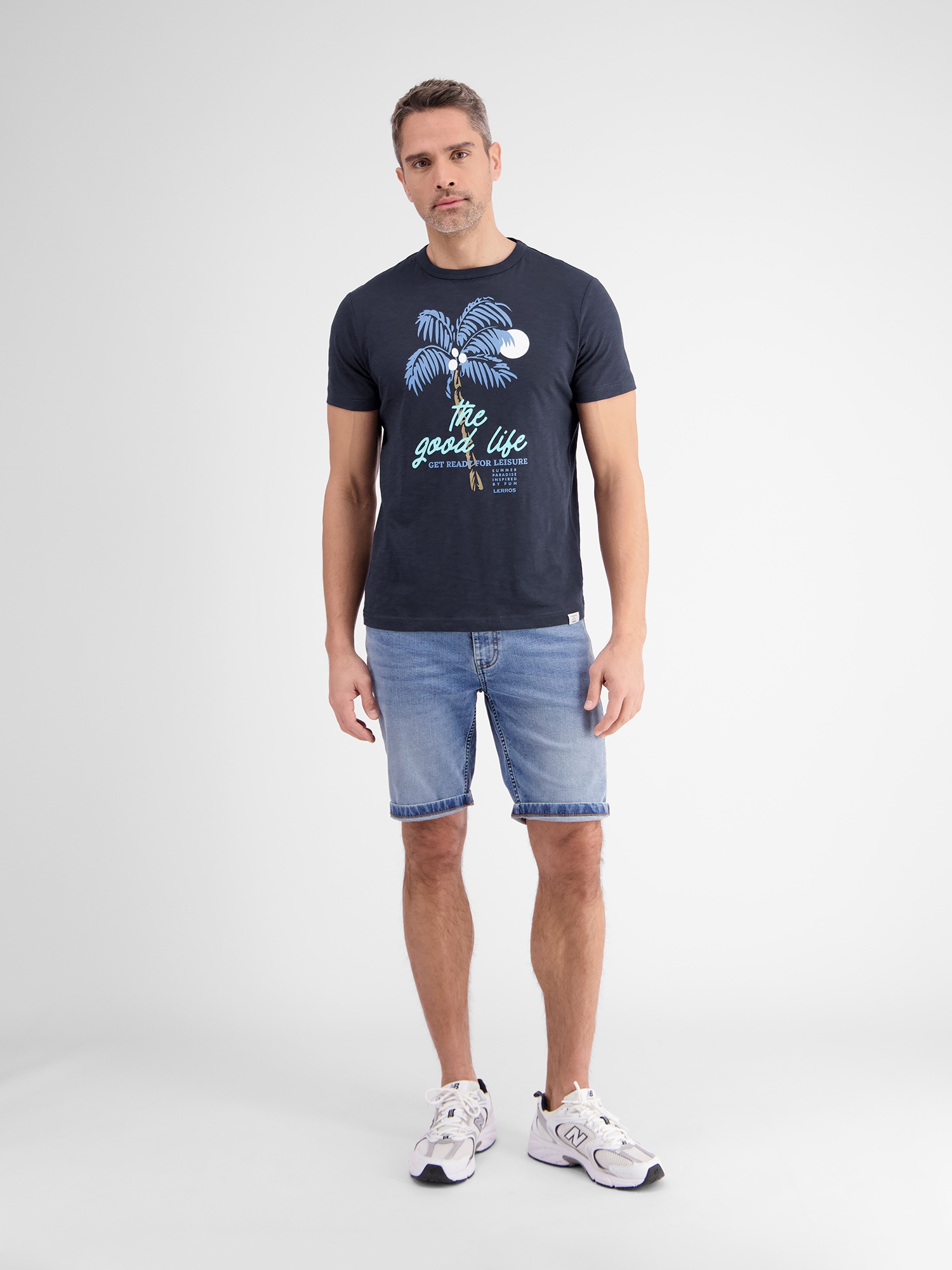 LERROS T-Shirt »LERROS Rundhals T-Shirt für Herren mit Palmenprint« LERROS T-Shirt »LERROS Rundhals T-Shirt für Herren mit Palmenprint« von Lerros