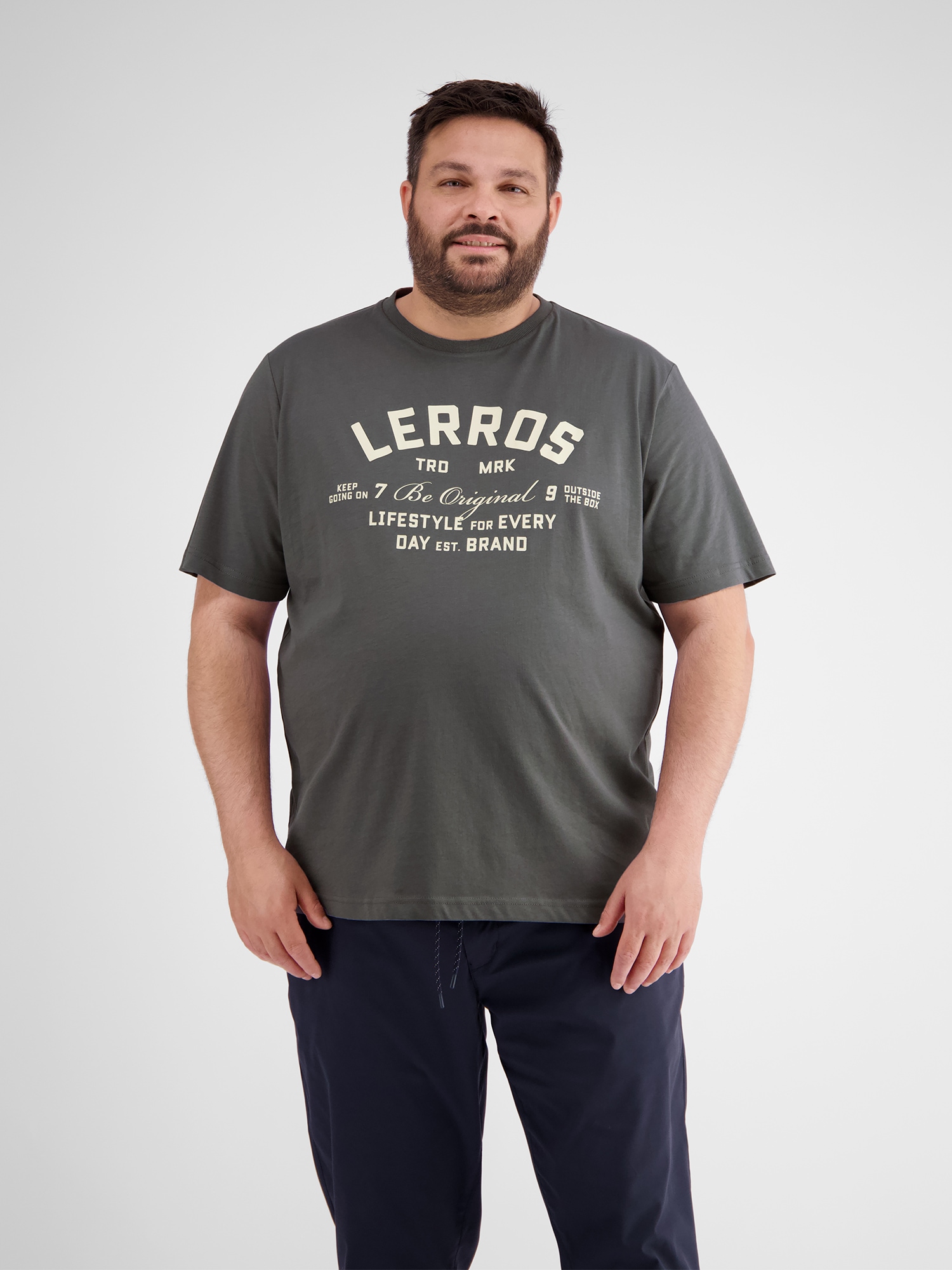 LERROS T-Shirt »LERROS T-Shirt mit Print in Übergrössen« von Lerros