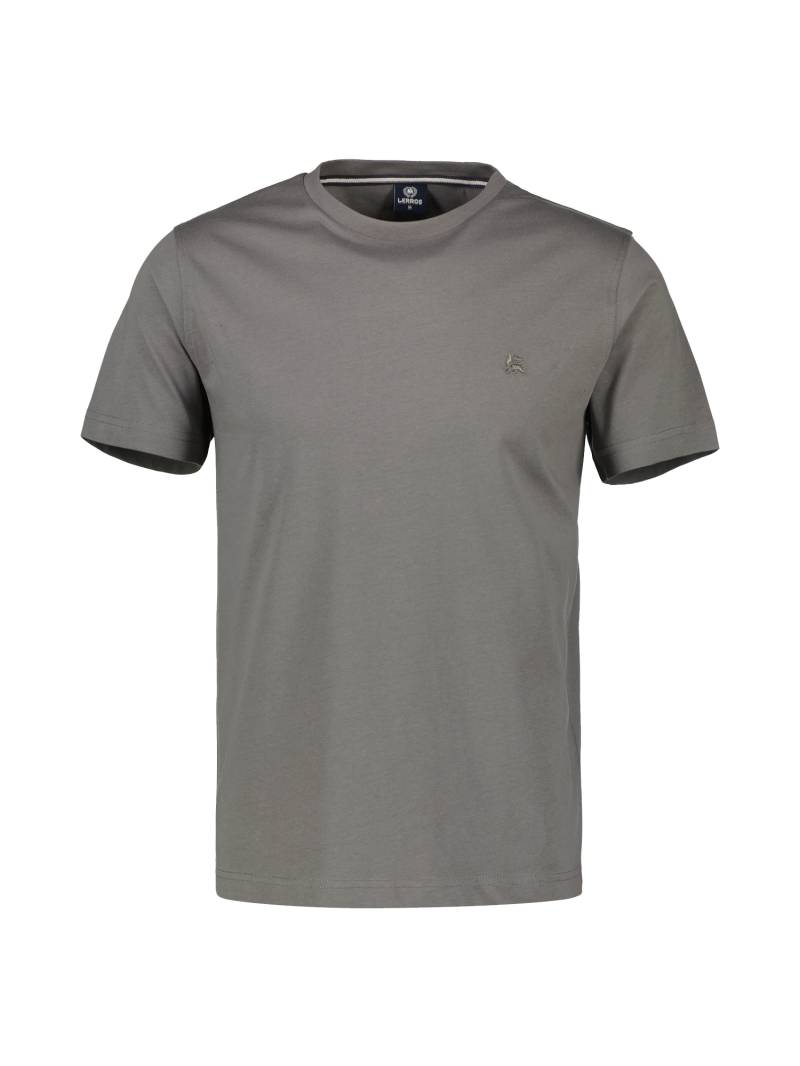 LERROS T-Shirt »LERROS Unifarbenes Basic T-Shirt mit Logostitch« von Lerros