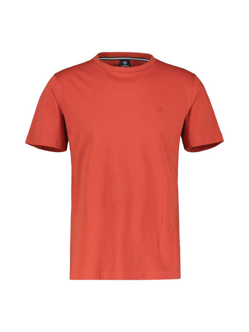 LERROS T-Shirt »LERROS Unifarbenes Basic T-Shirt mit Logostitch« von Lerros