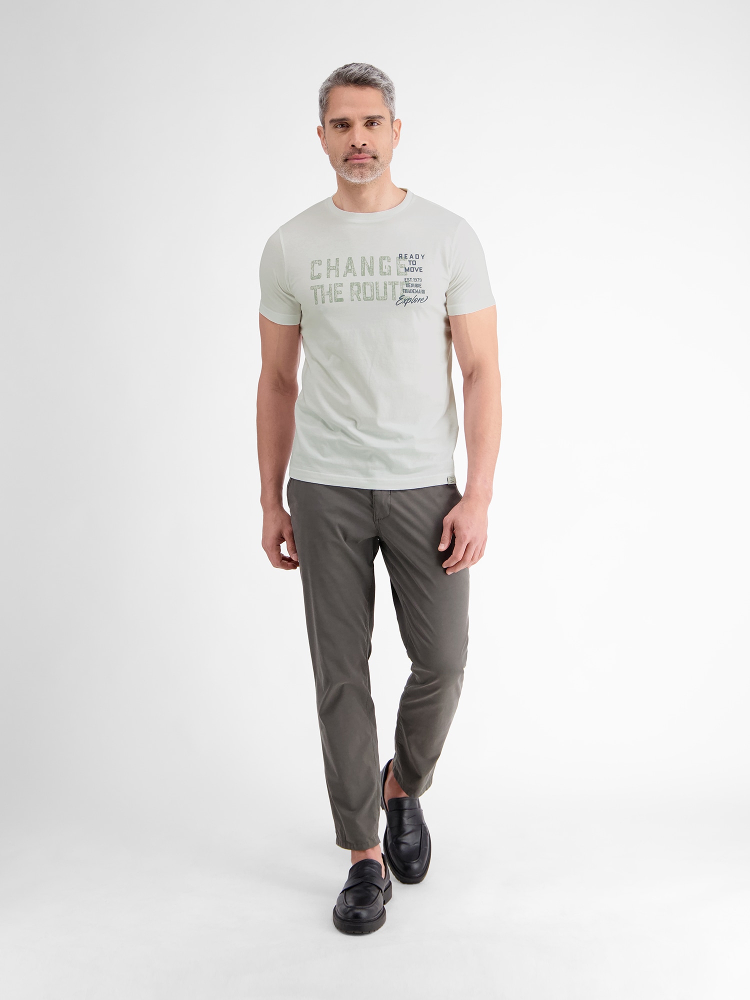 LERROS T-Shirt »LERROS Unifarbenes T-Shirt mit Print« von Lerros