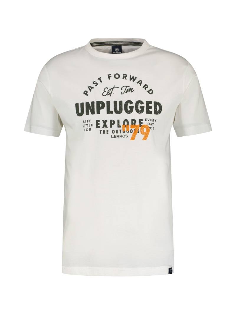 LERROS T-Shirt »LERROS Unifarbenes T-Shirt mit Print« von Lerros