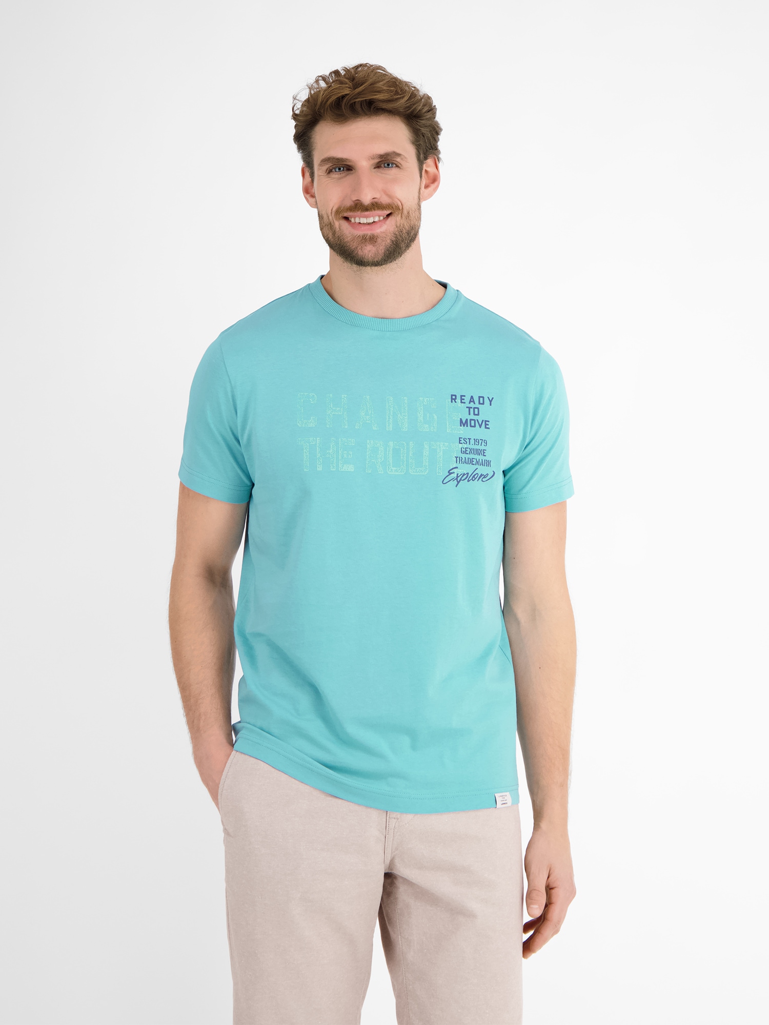 LERROS T-Shirt »LERROS Unifarbenes T-Shirt mit Print« LERROS T-Shirt »LERROS Unifarbenes T-Shirt mit Print« von Lerros