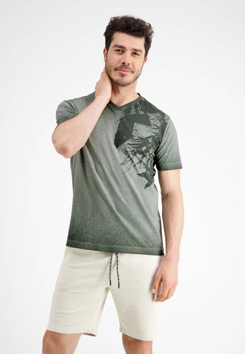 LERROS V-Shirt »LERROS V-Neck T-Shirt mit floralem Print« von Lerros