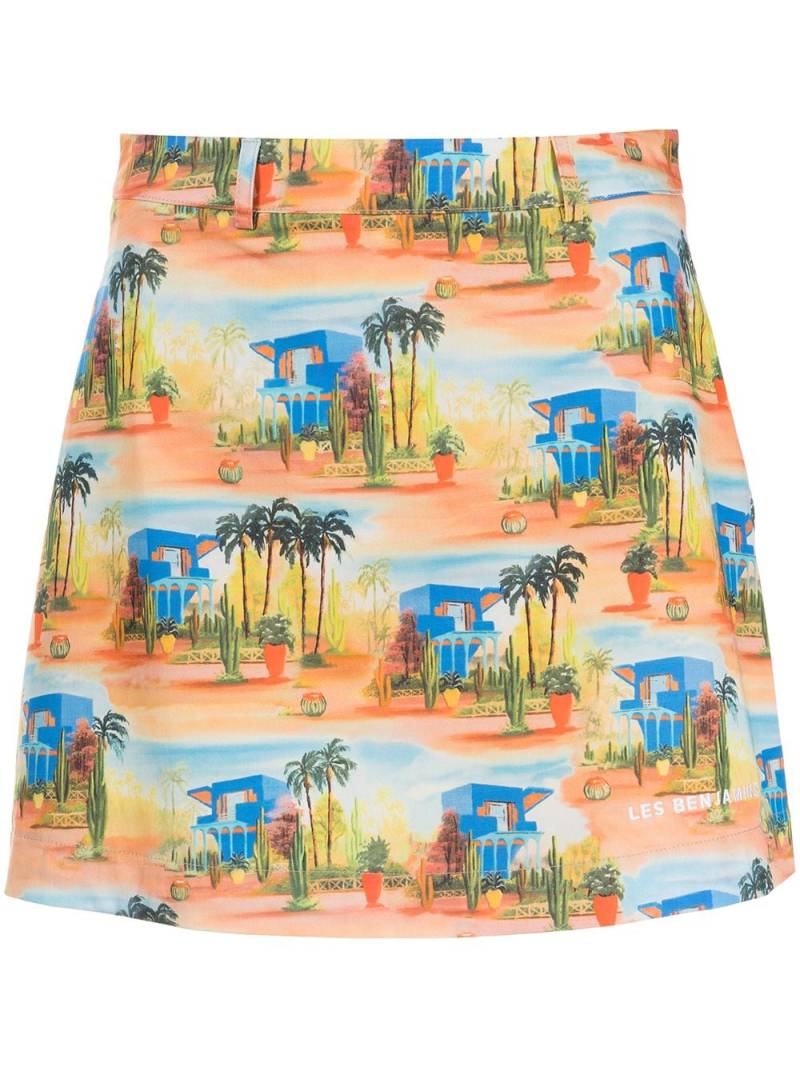 Les Benjamins graphic-print mini skirt - Orange von Les Benjamins