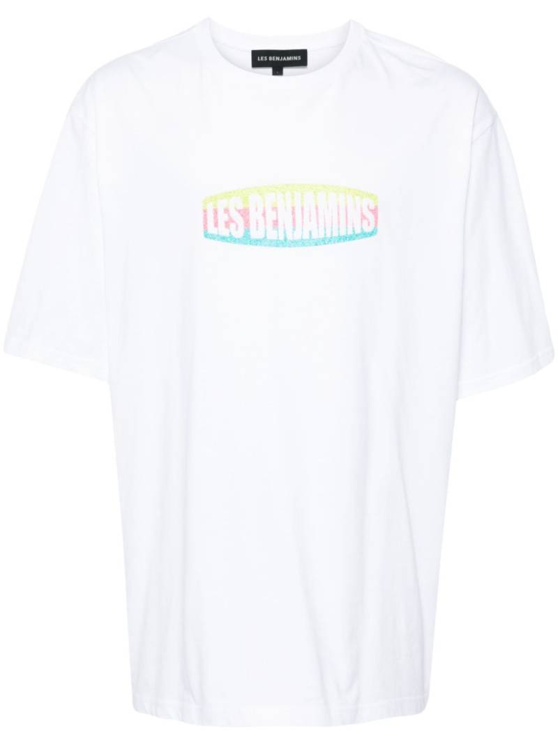 Les Benjamins logo-print oversized cotton T-shirt - White von Les Benjamins