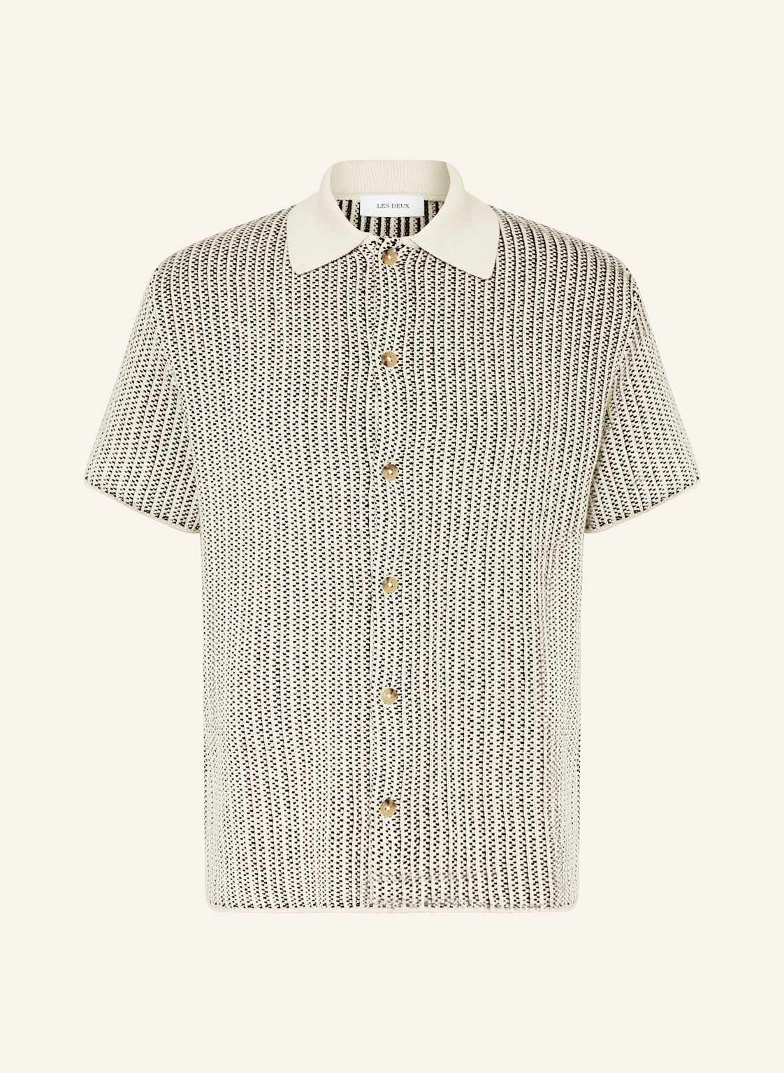 Les Deux Kurzarm-Hemd Comfort Fit beige von Les Deux