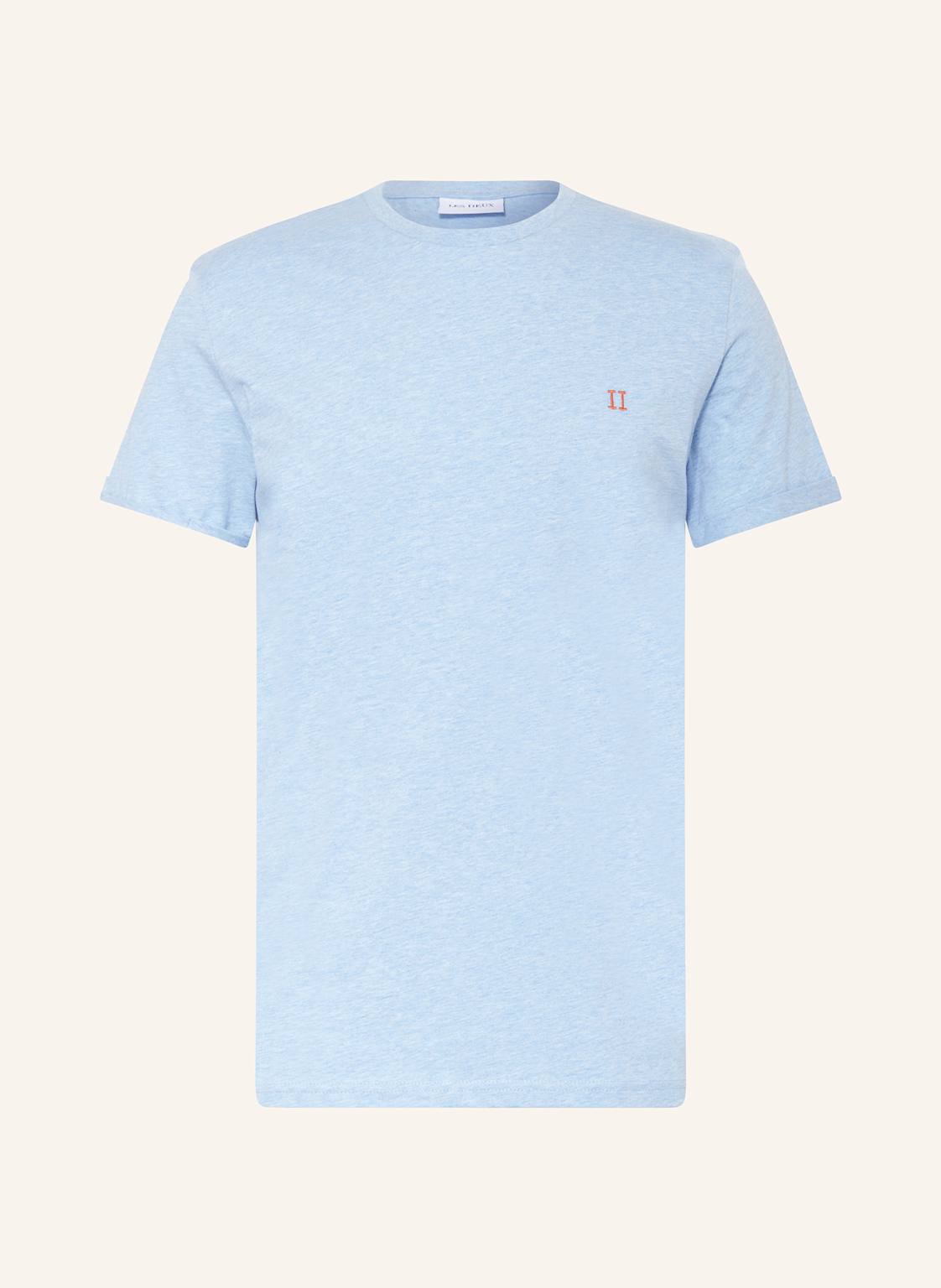 Les Deux T-Shirt Norregard blau von Les Deux