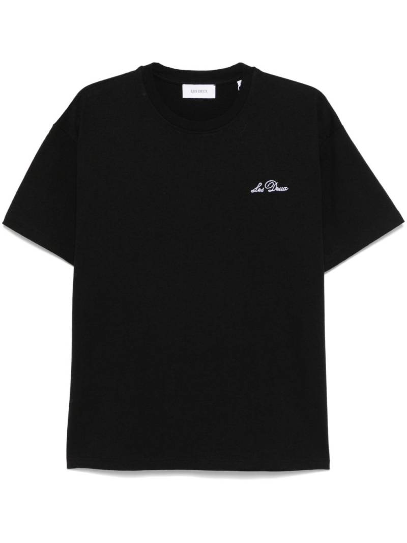 Les Deux logo-embroidered T-shirt - Black von Les Deux