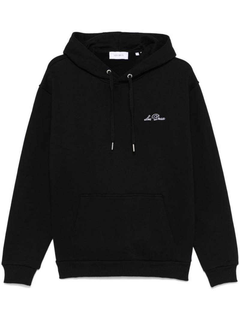 Les Deux logo-embroidered hoodie - Black von Les Deux