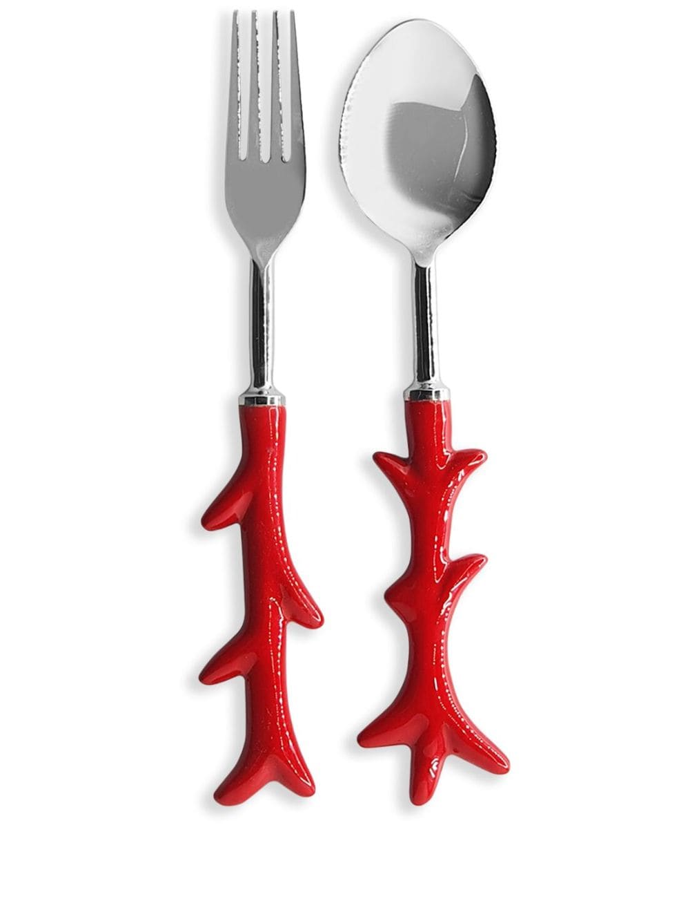 Les-Ottomans Coral serving cutlery (set of two) - Red von Les-Ottomans