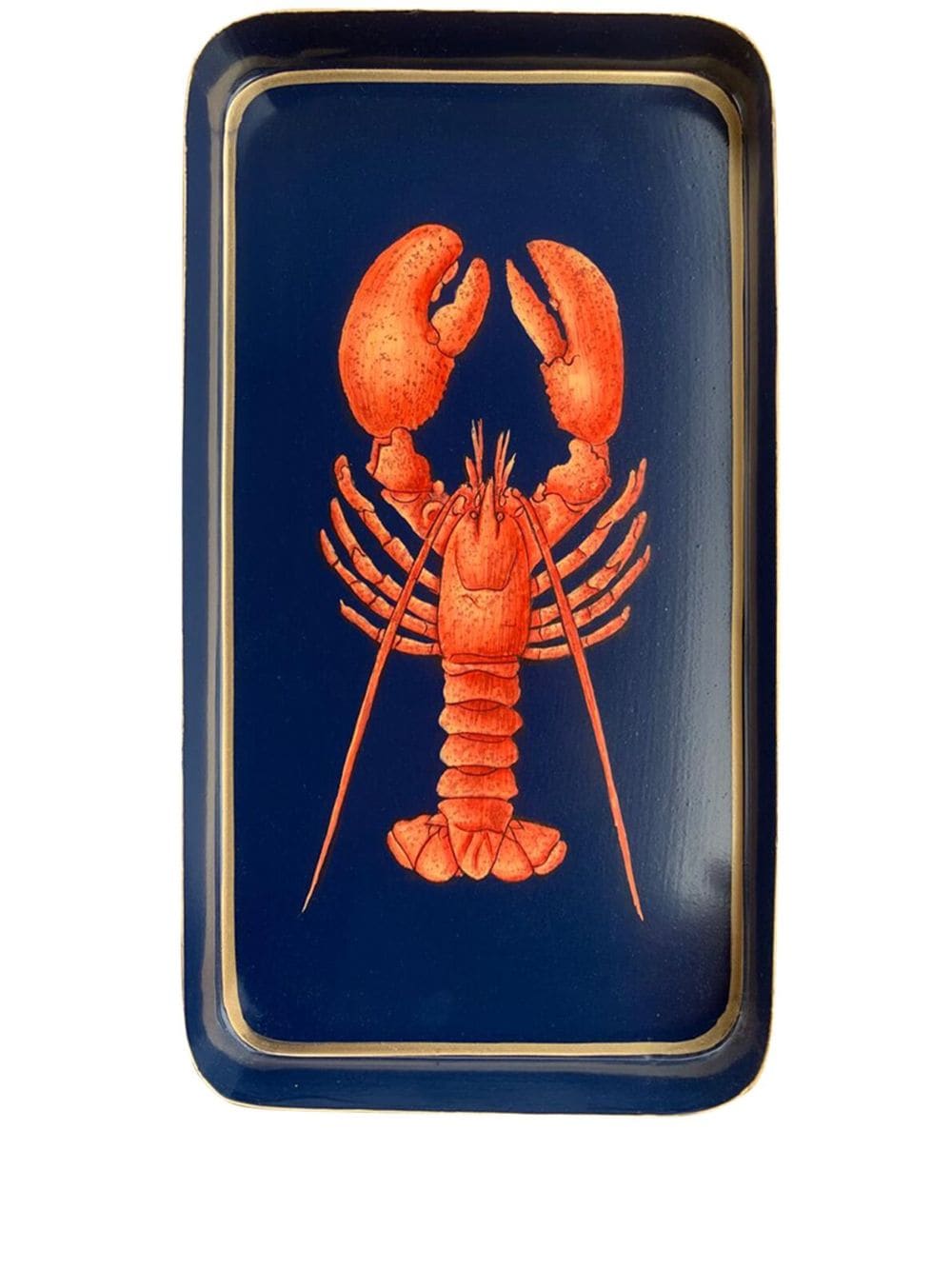 Les-Ottomans Fauna Lobster metal tray (32cm, x 17cm) - Blue von Les-Ottomans