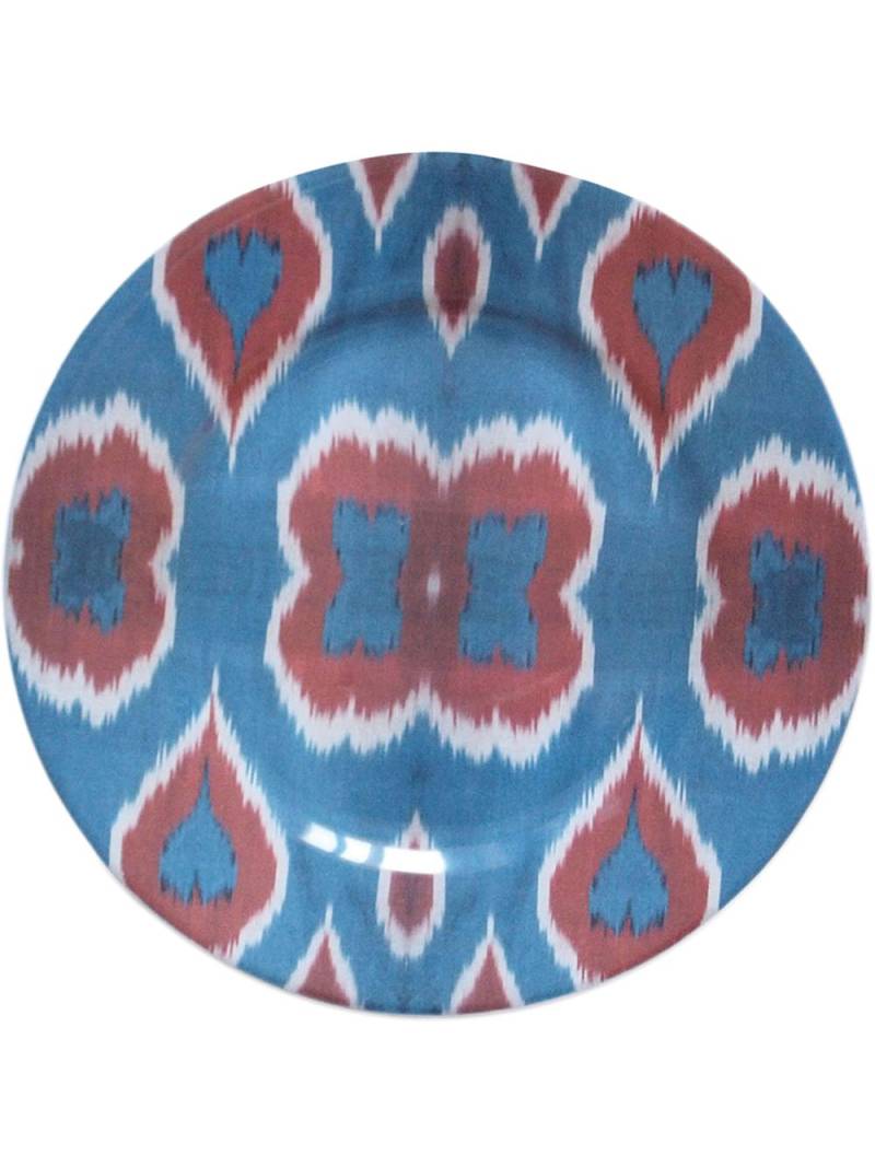 Les-Ottomans Ikat ceramic plate (19cm) - Blue von Les-Ottomans