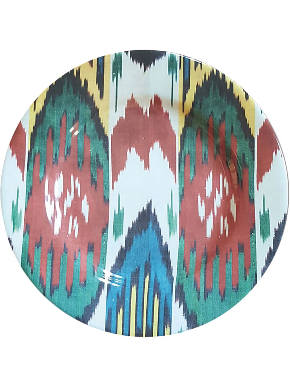 Les-Ottomans Ikat ceramic plate (19cm) - White von Les-Ottomans