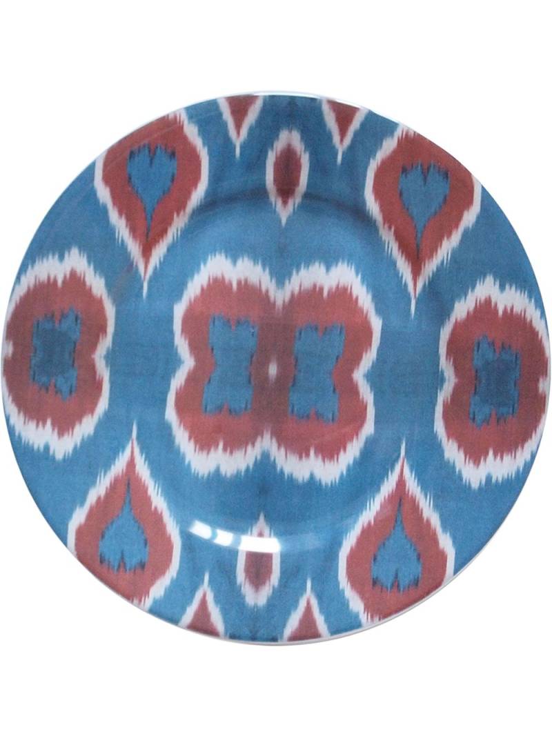 Les-Ottomans Ikat ceramic plate (28cm) - Blue von Les-Ottomans