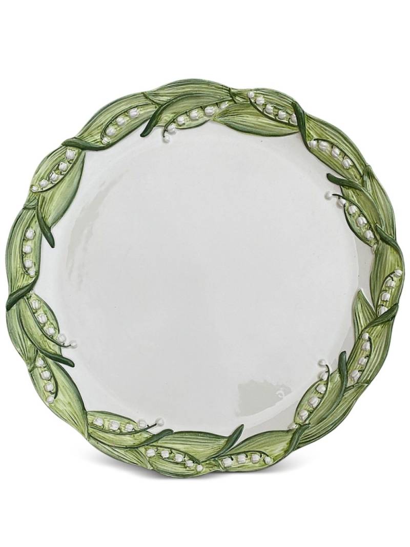 Les-Ottomans Lily Of The Valley ceramic presentation plate (32cm) - White von Les-Ottomans