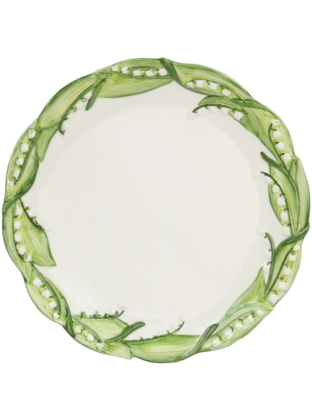 Les-Ottomans Lily of the Valley dinner plate (27cm) - White von Les-Ottomans