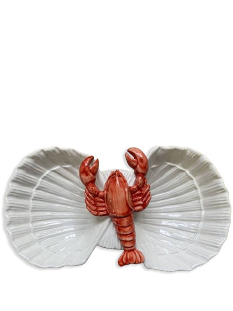 Les-Ottomans Lobster two-shell starter plate (27cm x 16cm) - White von Les-Ottomans