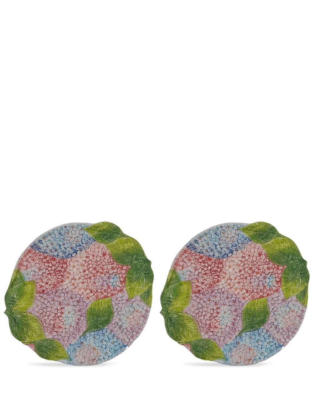 Les-Ottomans Ortensie ceramic dinner plates (set of two) - Pink von Les-Ottomans