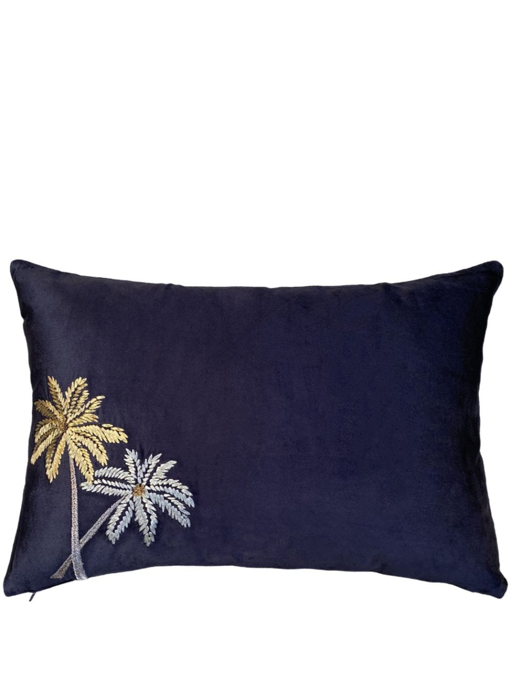 Les-Ottomans 'Palms' velvet cushion - Black von Les-Ottomans