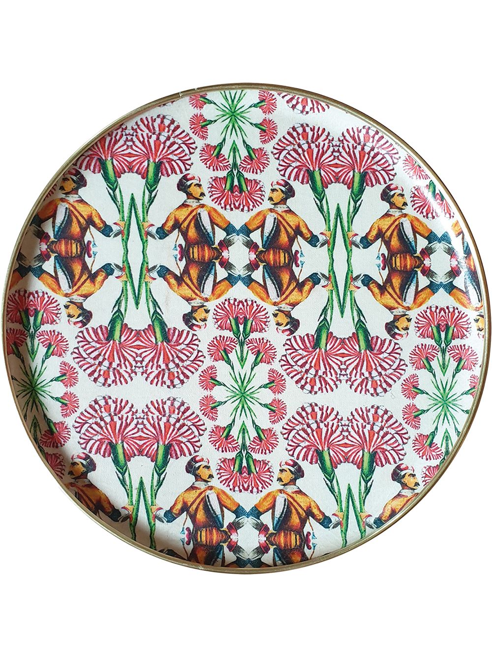 Les-Ottomans Patch NYC circular tray - White von Les-Ottomans