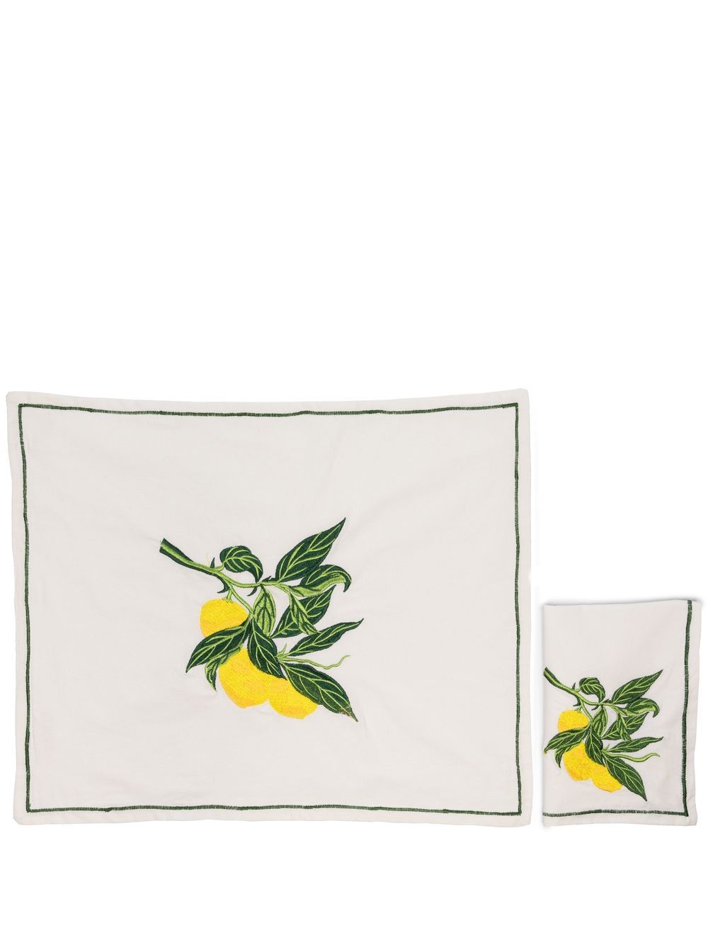 Les-Ottomans embroidered table-linen set - White von Les-Ottomans