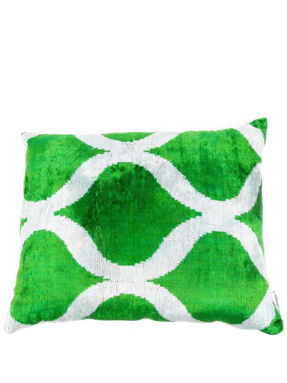 Les-Ottomans graphic-pattern chenille cushion (40cm x 50cm) - Green von Les-Ottomans