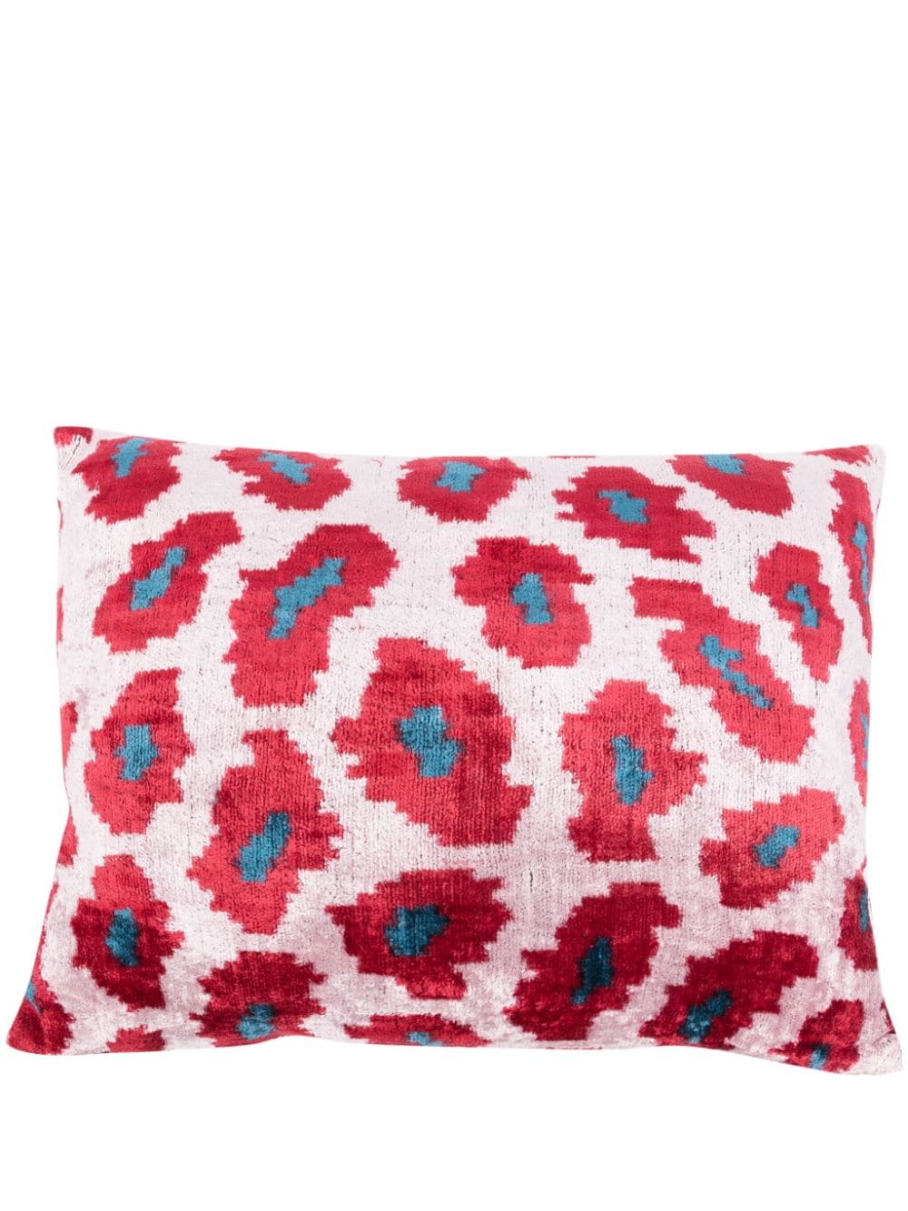 Les-Ottomans graphic-pattern chenille cushion (40cm x 50cm) - Pink von Les-Ottomans