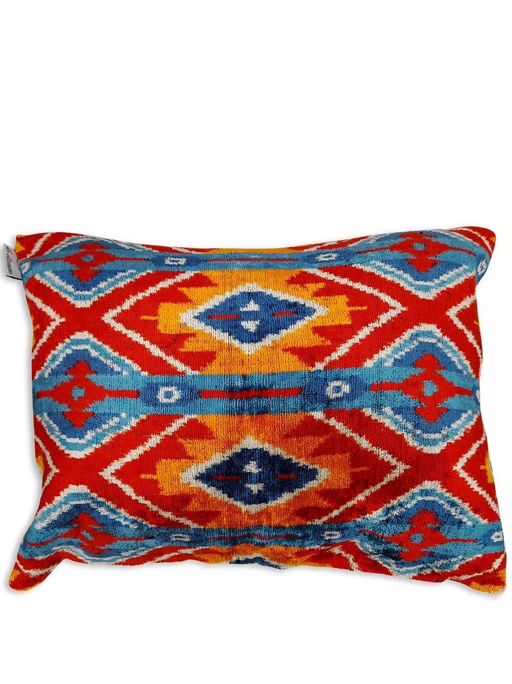 Les-Ottomans jacquard velvet cushion - Red von Les-Ottomans