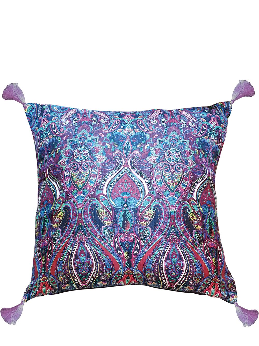 Les-Ottomans paisley-print silk-blend cushion - Purple von Les-Ottomans