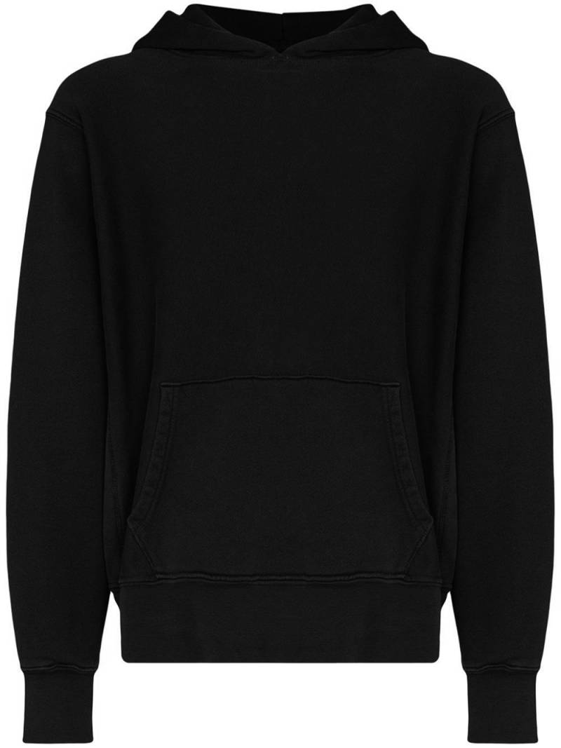 Les Tien cropped cotton hoodie - Black von Les Tien