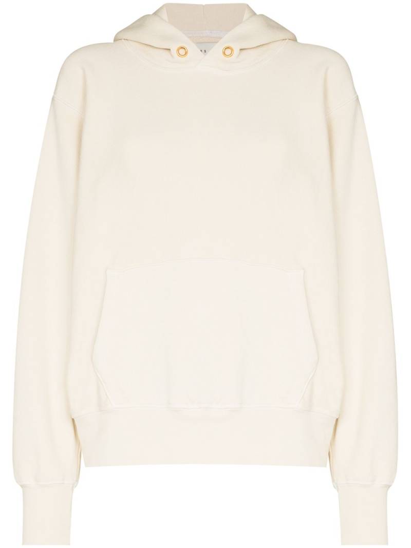 Les Tien cropped cotton hoodie - White von Les Tien