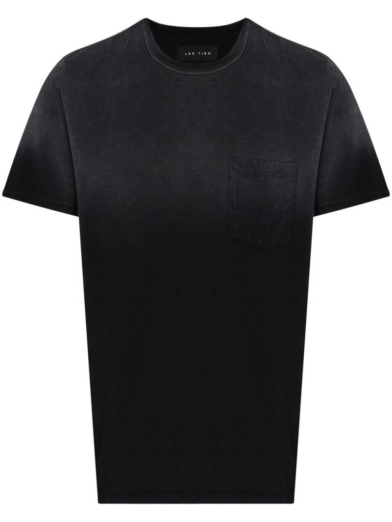 Les Tien ombre-effect cotton T-shirt - Black von Les Tien