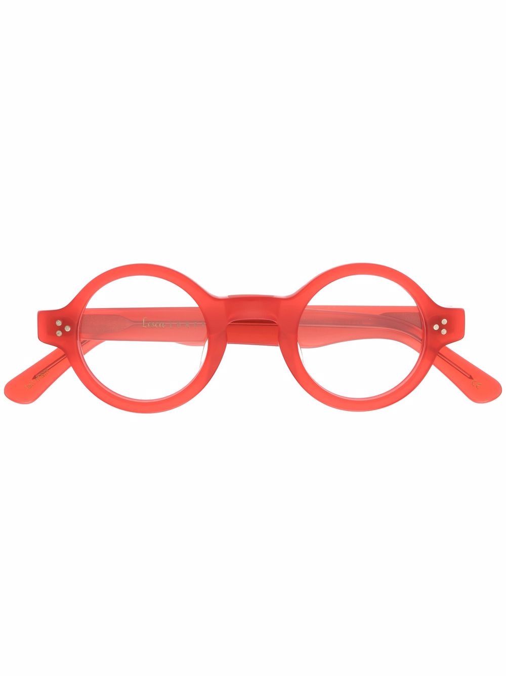 Lesca Burt round-frame glasses - Red von Lesca