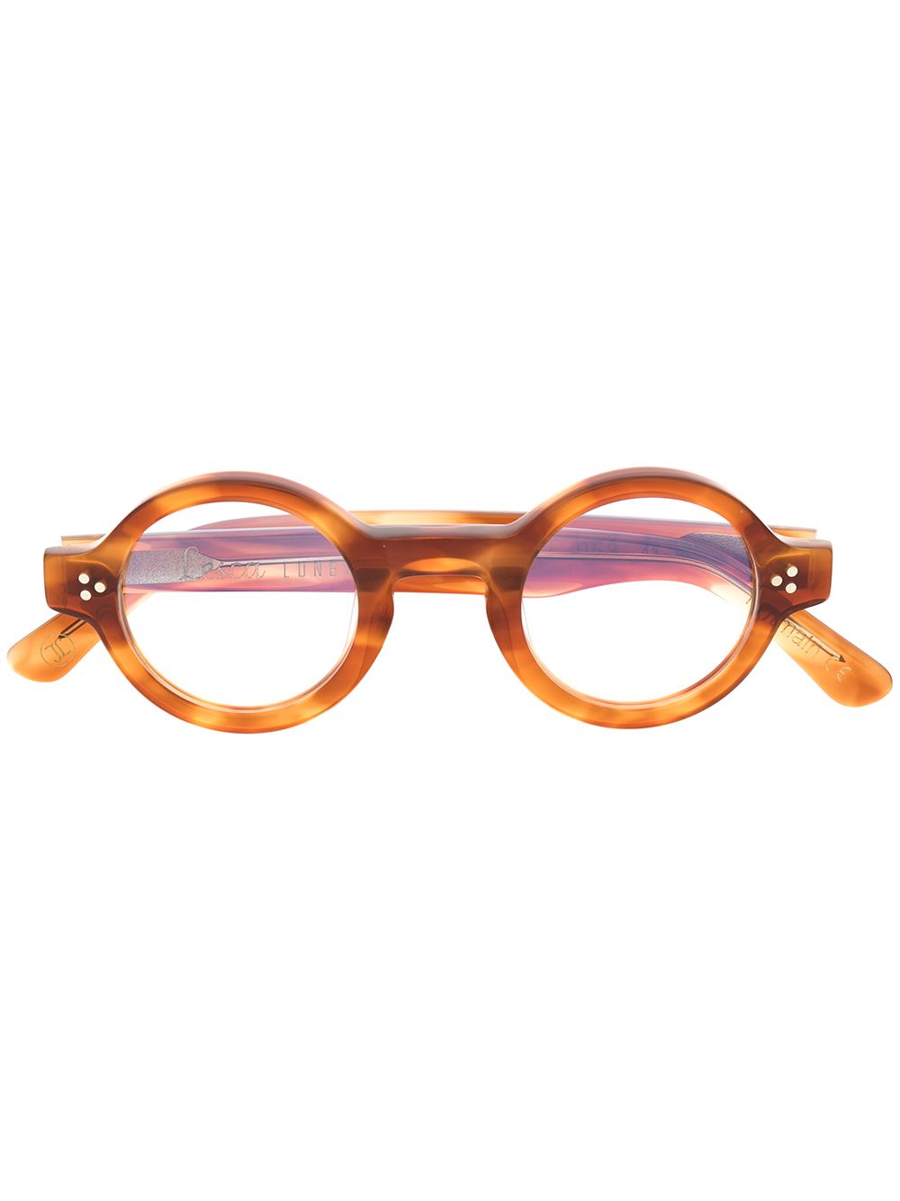 Lesca Burt round-frame optical glasses - Neutrals von Lesca