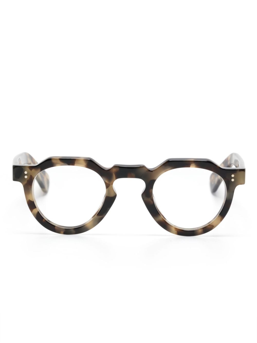 Lesca Crown pantos-frame glasses - Brown von Lesca