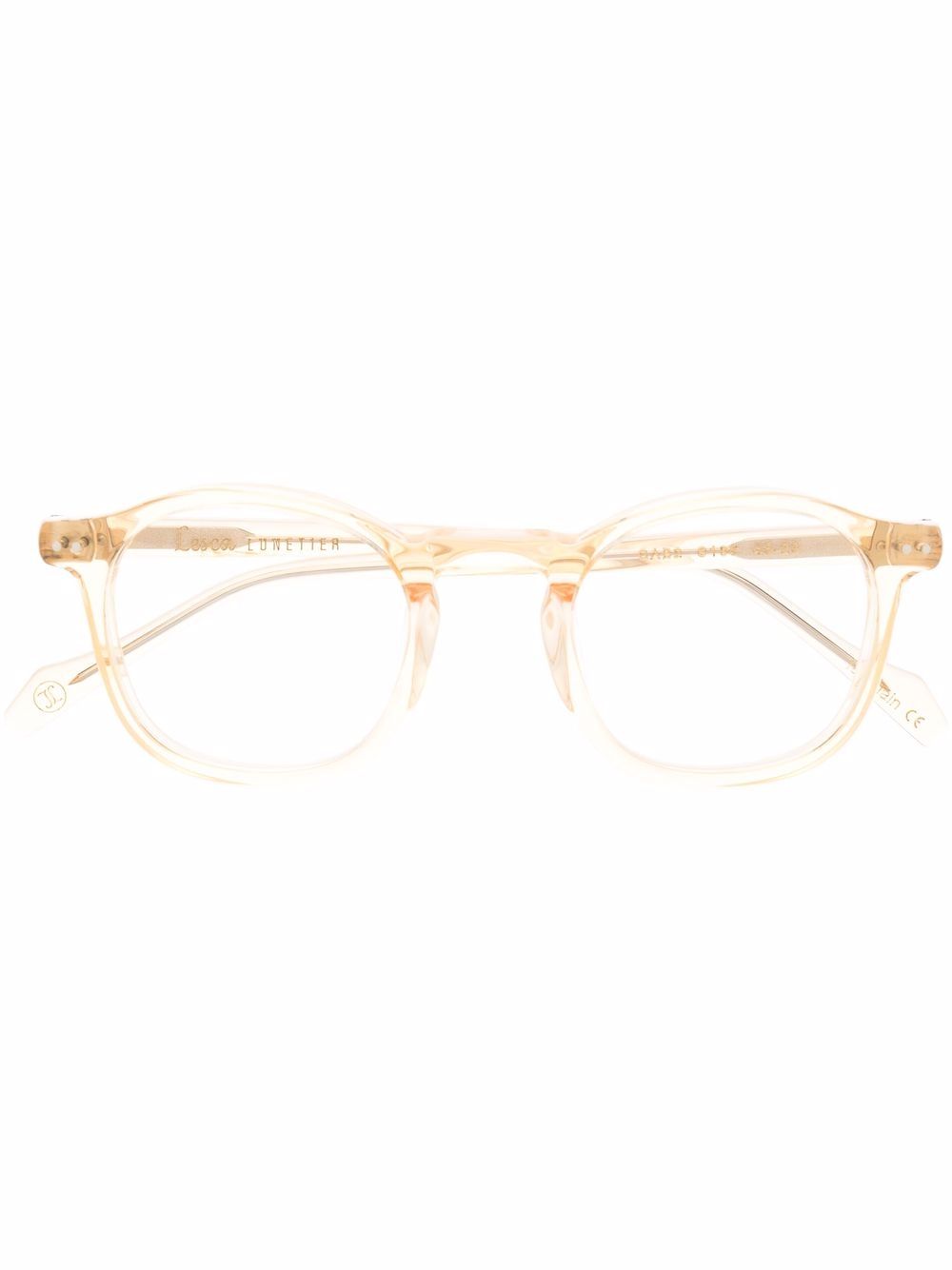 Lesca Gab2 pantos-frame glasses - Yellow von Lesca