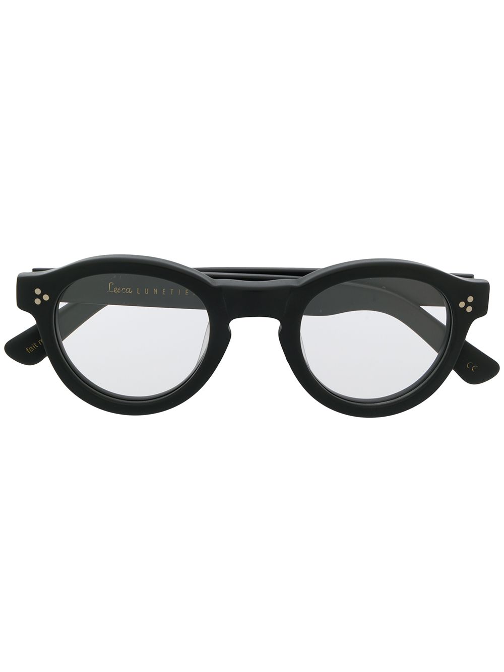 Lesca Gaston round frame glasses - Black von Lesca